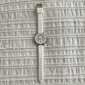 Michele Classic White and Silver Watch